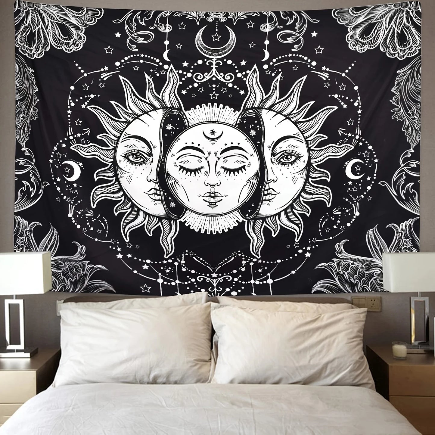 Toile murale symbolisant la lune